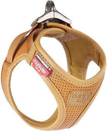 Curli Hundegeschirr aus veganem Apfelleder Braun Größe M wasserabweisend – Bild 1 von 5