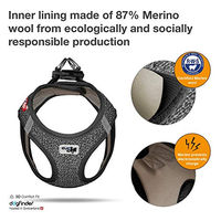 Produktbild von Curli Hundegeschirr Vest Harness Merino Schwarz XS