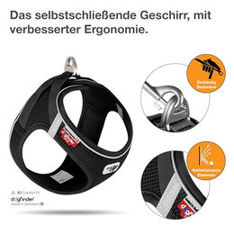 Curli Magnetic V2 Vest Hundegeschirr Schwarz Größe L für mittlere Rassen – Bild 1 von 5