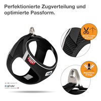 Produktbild von Curli Magnetic Vest Harness Air-Mesh V2 Hundegeschirr Schwarz Größe M