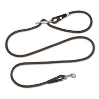 Produktbild von Curli Vario Comfort Hundeleine aus Nylon Braun Größe S - 2 m