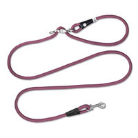 Produktbild von Curli Vario Comfort Hundeleine aus Nylon in Ruby Rot Rosa Größe L - 2 m