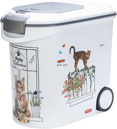 Curver Futterbehälter für Katzen 35 Liter 12 kg luftdichte Aufbewahrung mit Rollen - 12 kg – Bild 1 von 13
