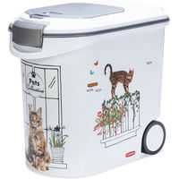 Produktbild von Curver Futterbehälter für Katzen 35 Liter 12 kg luftdichte Aufbewahrung mit Rollen - 12 kg