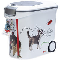 Produktbild von Curver Hundefutterbehälter aus Kunststoff in Weiß für bis zu 12 kg Trockenfutter - 35 l