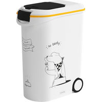 Produktbild von Curver Petlife Futtercontainer für Hunde aus Kunststoff 54 Liter in Weiß und Grau - 54 l