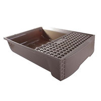 Produktbild von Curver Petlife Katzentoilette mit Haube in Rattanoptik Braun aus Kunststoff