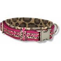 Produktbild von D by E Couture Hunde-Halsband Pink Leo Love VI für Welpen aus Polyester wasserabweisend und verstellbar
