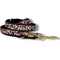 Produktbild von D by E Couture Hundeleine Golden Leo Love I gepolstert und wasserabweisend aus Polyester in Schwarz Gold Bunt