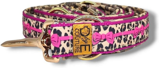 D by E Couture Hundeleine Pink Leo Love I gepolstert wasserabweisend aus Polyester 180cm – Bild 1 von 4
