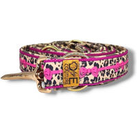 Produktbild von D by E Couture Hundeleine Pink Leo Love I gepolstert wasserabweisend aus Polyester 180cm