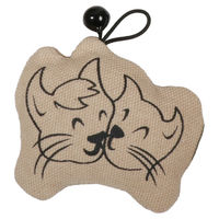 Produktbild von D&D Happy Cats Stoffspielzeug für Katzen mit Glöckchen beige