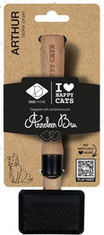 D&D Home Arthur Glättungsbürste für Katzen aus Holz in Braun und Beige – Bild 1 von 4