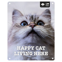 Produktbild von D&D Home D&D Schild I Love Happy Cats Living Here 20x25 cm für Katzenliebhaber