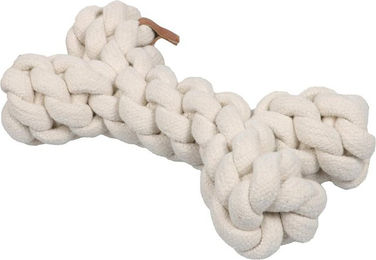 D&D Home Dente Hundespielzeug Knochen Spielseil aus Baumwolle Beige Größe S - 19 cm – Bild 1 von 3