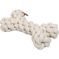 Produktbild von D&D Home Dente Hundespielzeug Knochen Spielseil aus Baumwolle Beige Größe S - 19 cm