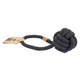 D&D Home Harper Hundeball aus Baumwolle mit Schnalle XS Schwarz - 18,5 cm – Bild 1 von 3