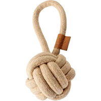 Produktbild von D&D Home Harper Hundespielzeug Ball mit Schlaufe aus Baumwolle Beige XS