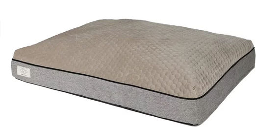 D&D Home Hundekissen Celia S mit Memory Foam und Polyfaser-Topper, Taupe, 80 x 60 x 15 cm – Bild 1 von 2
