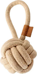 Produktbild von D&D Home Hundespielzeug Ball mit Schlaufe aus Baumwolle Beige