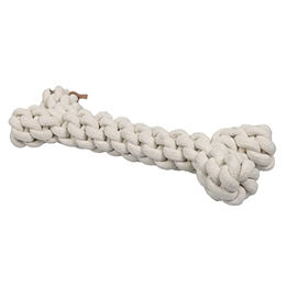 Produktbild von D&D Home Hundespielzeug Dente Knochen Spielseil aus 100% Baumwolle Beige Größe L - 30 cm