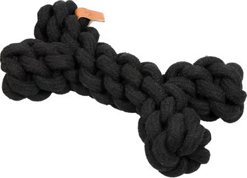 D&D Home Hundespielzeug Dente Knochen Spielseil aus 100% Baumwolle Schwarz Größe L - 30 cm – Bild 1 von 5