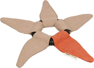 D&D HOME Hundespielzeug Iceflower Wurfspielzeug aus Naturkautschuk beige orange – Bild 1 von 4