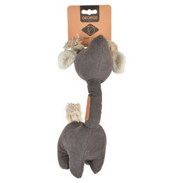 D&D Home Hundespielzeug Mini-Giraffe George aus Cord in Grau Größe S – Bild 1 von 2