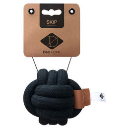 D&D Home Hundespielzeug Skip Ball S Schwarz aus Baumwolle 9,5 cm x 12 mm – Bild 1 von 2
