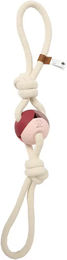 D&D Home Hundespielzeug Yara Rosewood mit Ball aus Gummi und Baumwollseil Rosa – Bild 1 von 6
