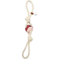 Produktbild von D&D Home Hundespielzeug Yara Rosewood mit Ball aus Gummi und Baumwollseil Rosa