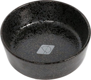 D&D HOME Jasper Futternapf aus Keramik Grösse M 700 ml Black Dots Schwarz - 0,7 l – Bild 1 von 3