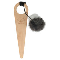 Produktbild von D&D Home Katzenangel Poppy grau/weiß mit Glocke und Katzenminze 30cm aus Holz - 30 cm