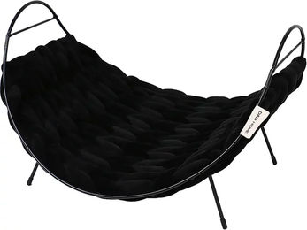 D&D Home Katzenbett Baily Metallbett mit Fleece in Schwarz Größe L – Bild 1 von 3
