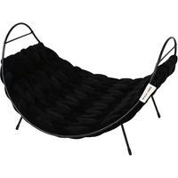 Produktbild von D&D Home Katzenbett Baily Metallbett mit Fleece in Schwarz Größe L