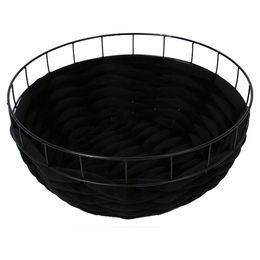 D&D Home Katzenbett Ferry Schwarz Metallkorb mit Fleece Größe L – Bild 1 von 2