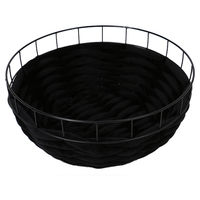 Produktbild von D&D Home Katzenbett Ferry Schwarz Metallkorb mit Fleece Größe L