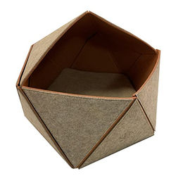 D&D Home Katzenhöhle Logan aus Filz in Beige Braun Weiß – Bild 1 von 6