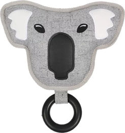D&D Home Kiki Koala Hundespielzeug aus TPR-Gummi grau/schwarz mit Gummiring und gerippter Struktur zum Kauen und Lecken – Bild 1 von 3