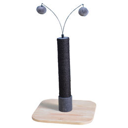 Produktbild von D&D Home Kratzbaum Pipa für Katzen Schwarz 38 x 38 x 49 cm mit Sisal und Spielzeug