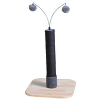 Produktbild von D&D Home Kratzbaum Pipa für Katzen Schwarz 38 x 38 x 49 cm mit Sisal und Spielzeug
