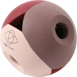 D&D Home Luca Rosewood Hundespielzeug Rosa Ball aus Naturkautschuk mit Glöckchen 8 cm – Bild 1 von 3
