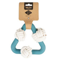 Produktbild von D&D Home Milou Lagoon Hundespielzeug aus TPR mit Baumwollseil Blau
