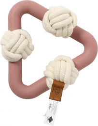 D&D Home Milou Rosewood Hundespielzeug aus TPR und Baumwollseil Rosa 17x18,5cm – Bild 1 von 5