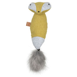 Produktbild von D&D Home Rocco Fuchs Katzenspielzeug aus Plüsch mit Katzenminze Gelb 40 cm