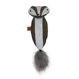 D&D Home Rocco Katzenspielzeug Stinktier aus Cord mit Katzenminze Grün 40 cm - 40 cm – Bild 1 von 4