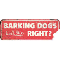 Produktbild von D&D Home Warnschild Achtung am Hund aus Metall rostbeständig 40 x 13 x 0,3 cm