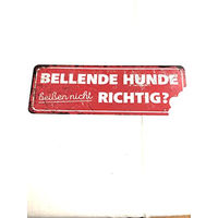 Produktbild von D&D Home Warnschild Achtung vor dem Hund aus rostbeständigem Metall 40 x 13 x 0,3 cm