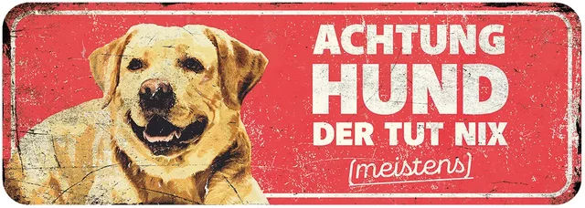 Produktbild von D&D Home Warnschild Golden Retriever