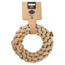 D&D Hundespielzeug Ben geflochtener Ring aus Baumwolle Größe L Beige – Bild 1 von 1